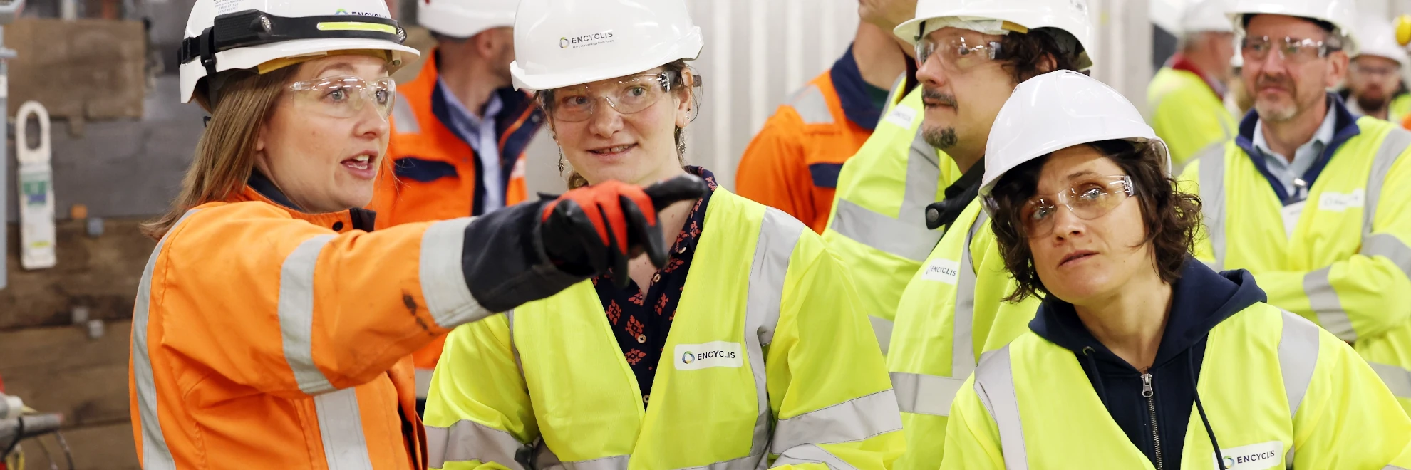 Apprentices with a leader at Encyclis