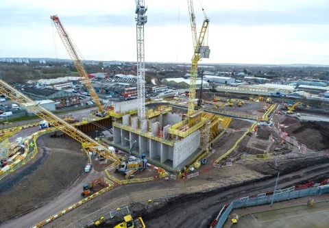Wallsall Aerial photo of construction